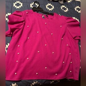 Puffy Sleeved Pearl top